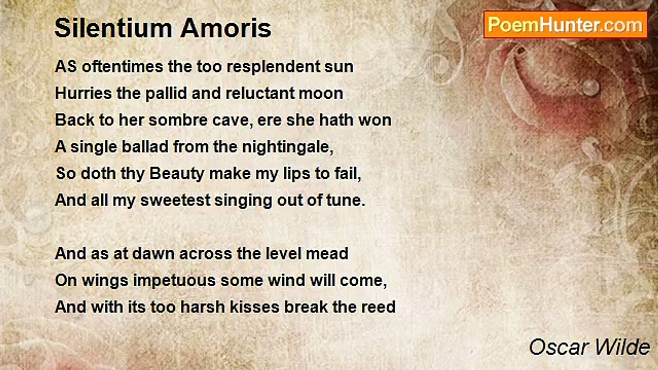 Oscar Wilde - Silentium Amoris