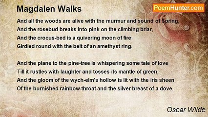 Oscar Wilde - Magdalen Walks