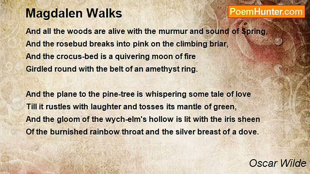Oscar Wilde - Magdalen Walks