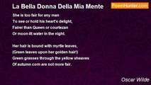 Oscar Wilde - La Bella Donna Della Mia Mente