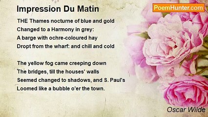 Oscar Wilde - Impression Du Matin