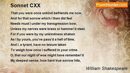 William Shakespeare - Sonnet CXX