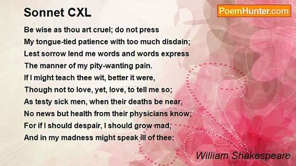 William Shakespeare - Sonnet CXL