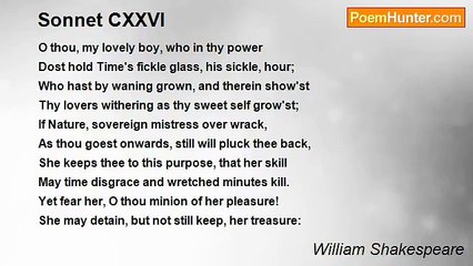 William Shakespeare - Sonnet CXXVI