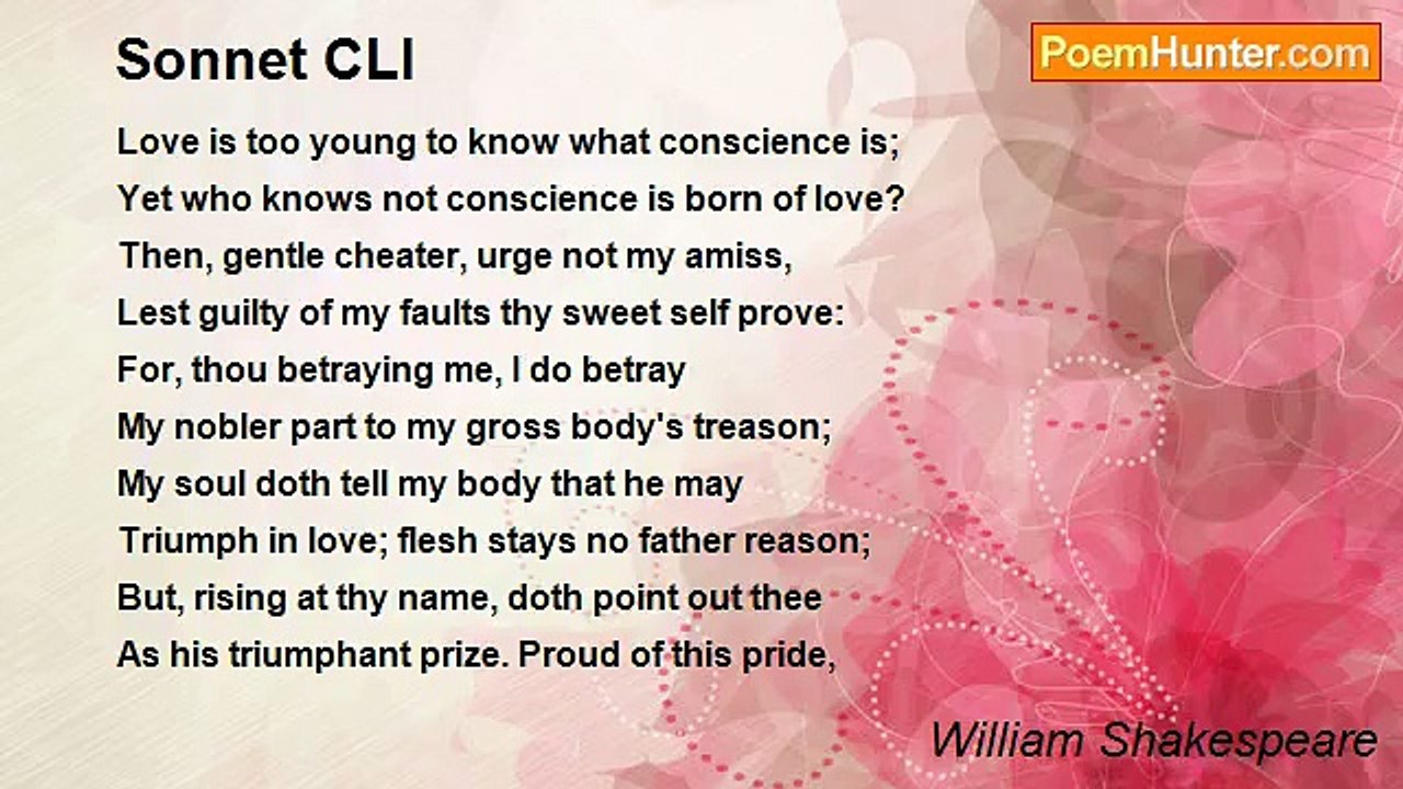 William Shakespeare - Sonnet CLI
