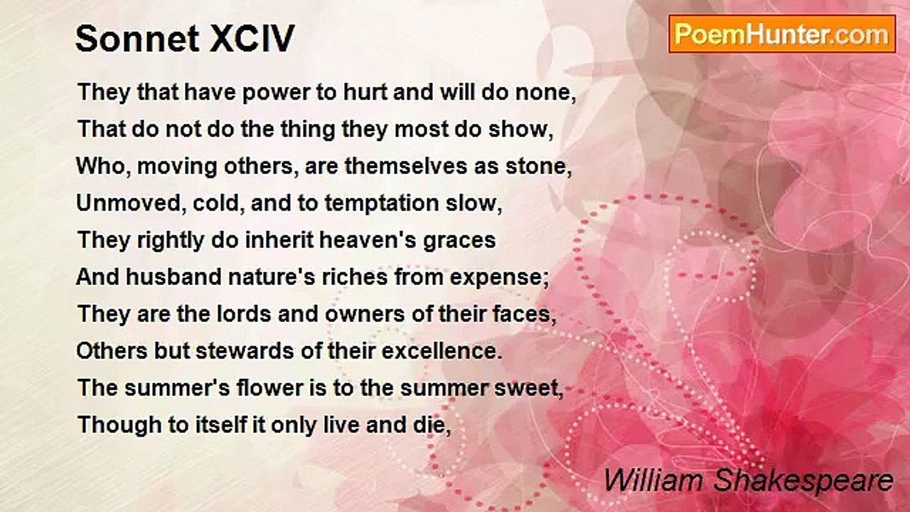 William Shakespeare - Sonnet XCIV