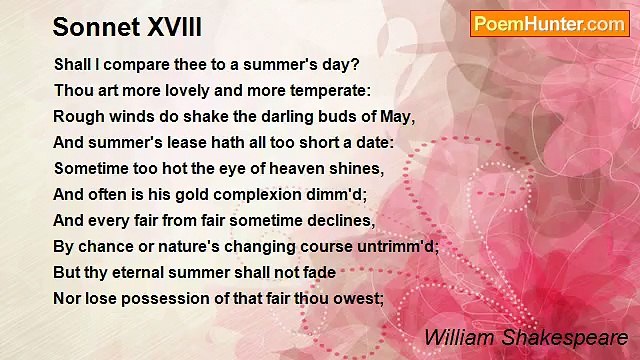 William Shakespeare - Sonnet XVIII