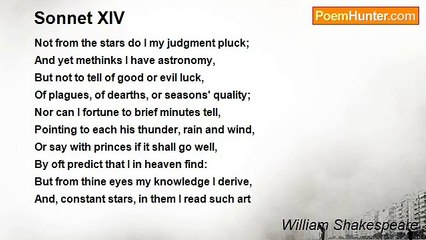 William Shakespeare - Sonnet XIV