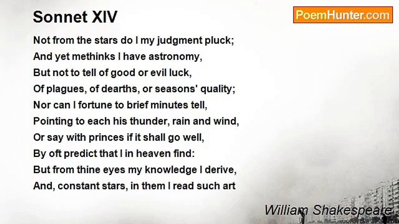 William Shakespeare - Sonnet XIV