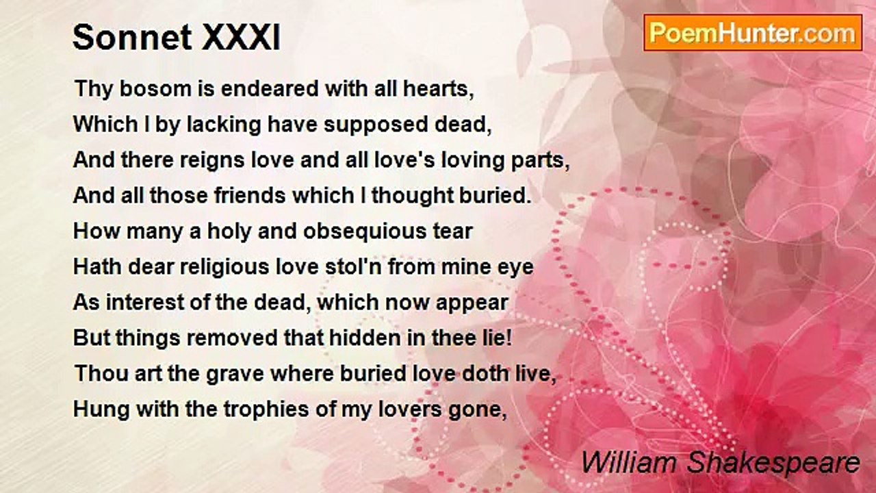 William Shakespeare - Sonnet XXXI