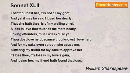 William Shakespeare - Sonnet XLII