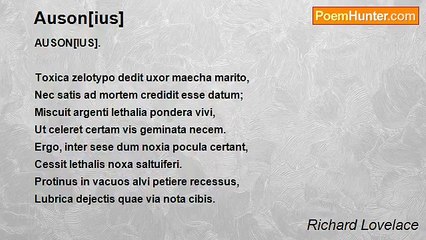 Richard Lovelace - Auson[ius]