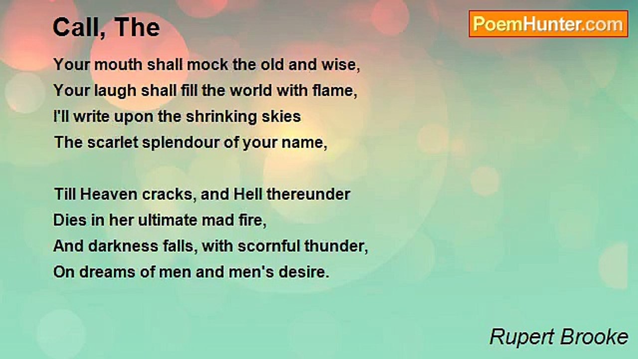 Rupert Brooke - Call, The