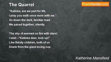 Katherine Mansfield - The Quarrel