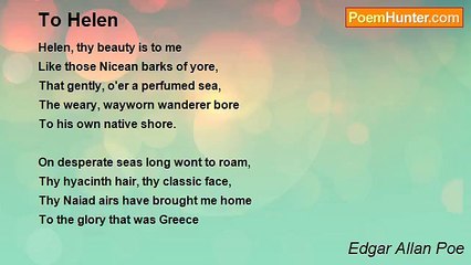 Edgar Allan Poe - To Helen