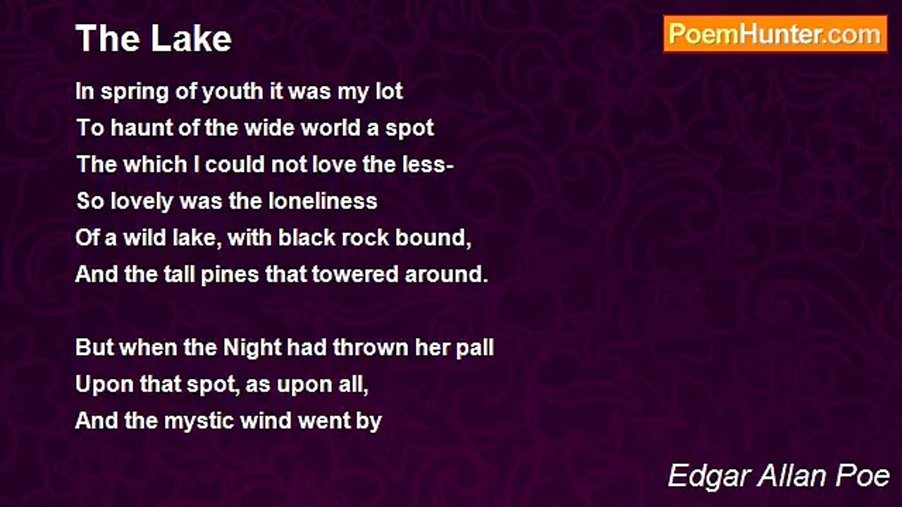 Edgar Allan Poe - The Lake