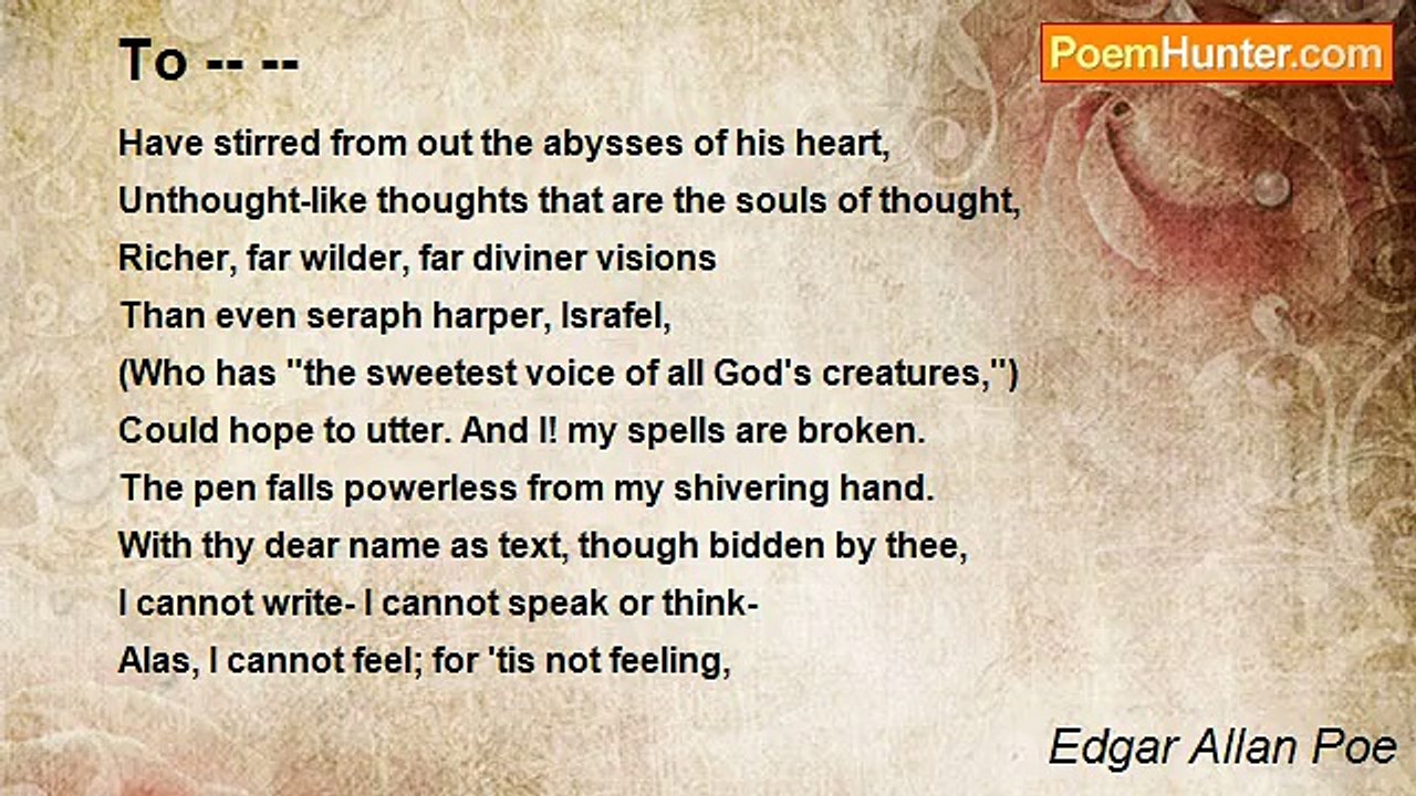Edgar Allan Poe - To -- --