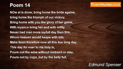 Edmund Spenser - Poem 14