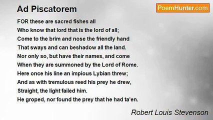 Robert Louis Stevenson - Ad Piscatorem
