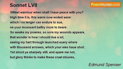 Edmund Spenser - Sonnet LVII
