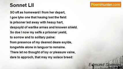 Edmund Spenser - Sonnet LII