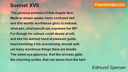 Edmund Spenser - Sonnet XVII