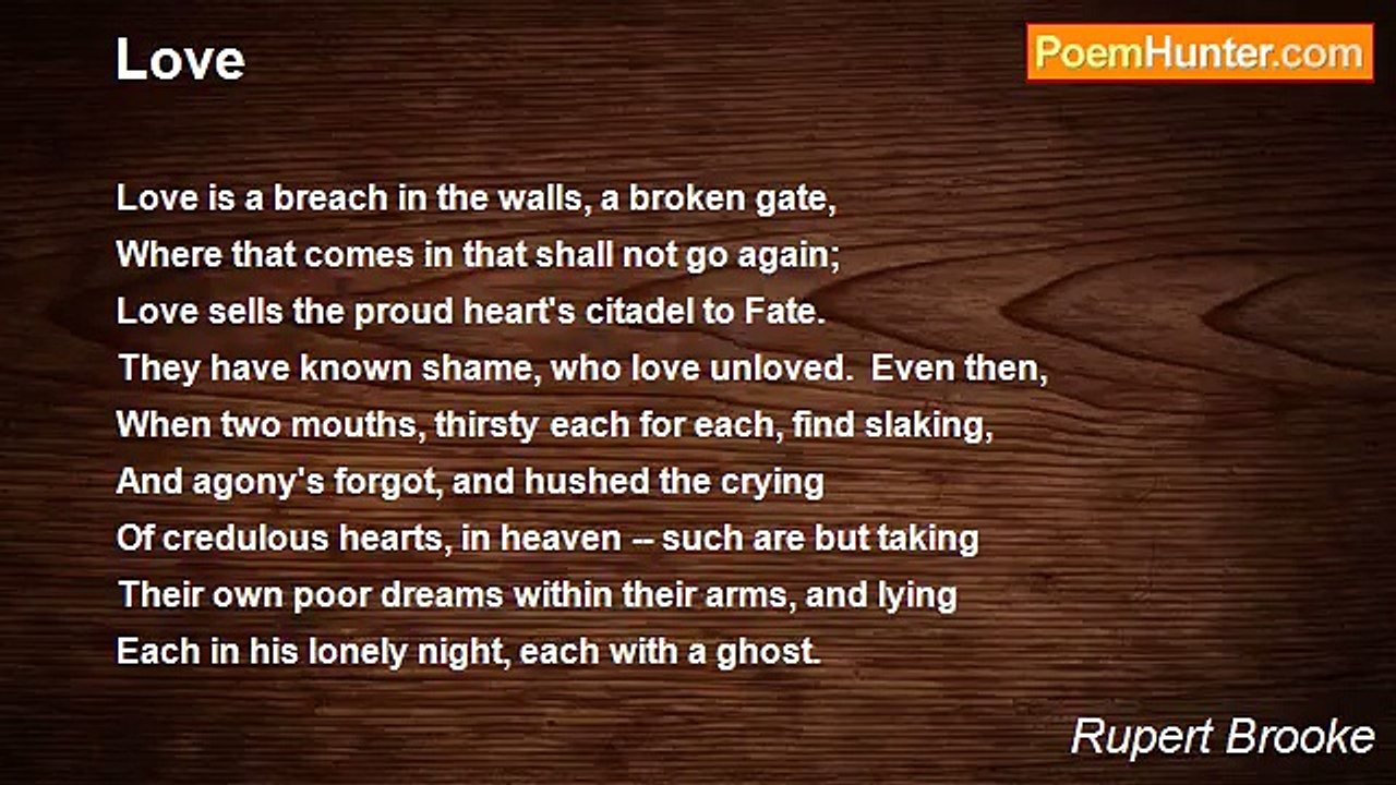 Rupert Brooke - Love