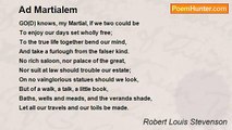 Robert Louis Stevenson - Ad Martialem