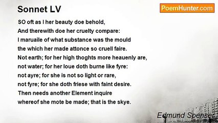 Edmund Spenser - Sonnet LV