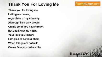 Barbara Dell Hobbs - Thank You For Loving Me