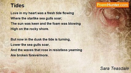 Sara Teasdale - Tides