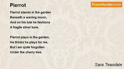 Sara Teasdale - Pierrot