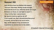 Elizabeth Barrett Browning - Sonnet XIII