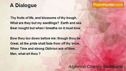 Algernon Charles Swinburne - A Dialogue