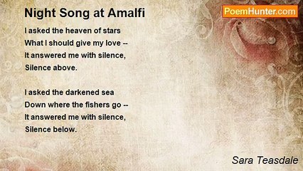 Sara Teasdale - Night Song at Amalfi