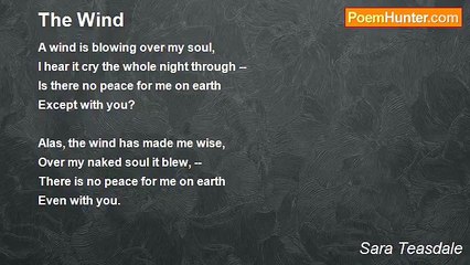 Sara Teasdale - The Wind