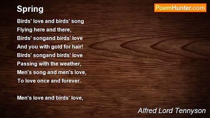 Alfred Lord Tennyson - Spring