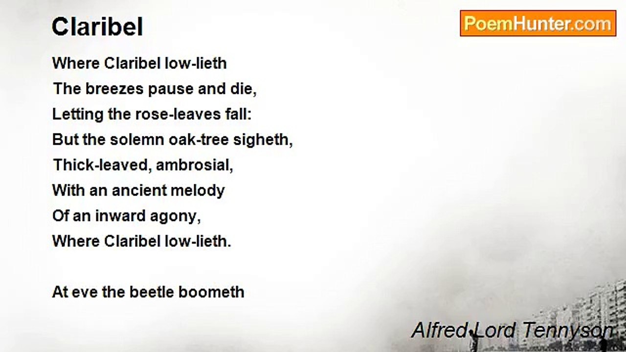 Alfred Lord Tennyson - Claribel