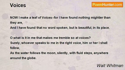 Walt Whitman - Voices