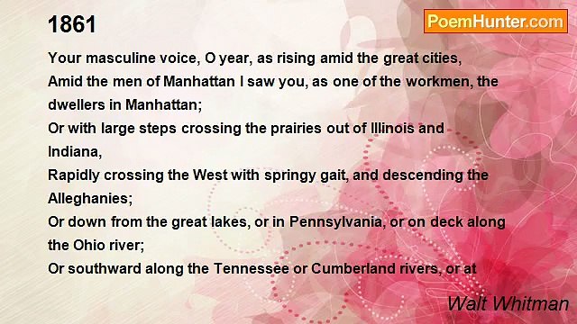 Walt Whitman - 1861