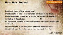 Walt Whitman - Beat! Beat! Drums!