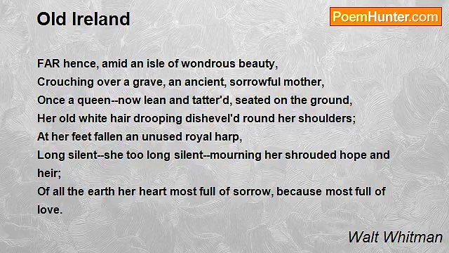 Walt Whitman - Old Ireland