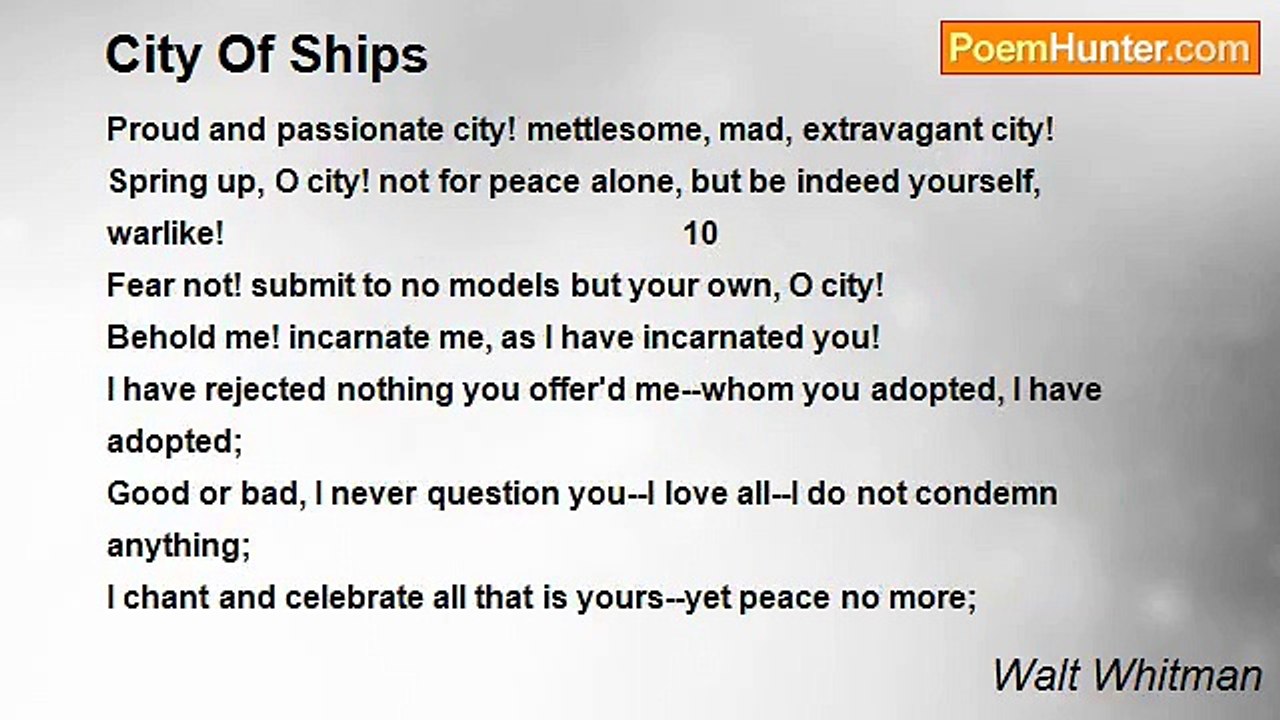 Walt Whitman - City Of Ships