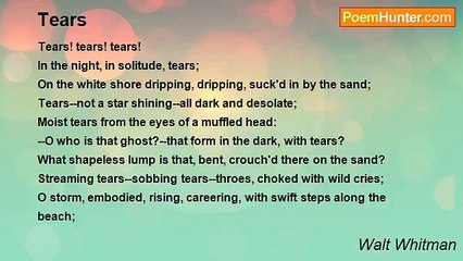 Walt Whitman - Tears