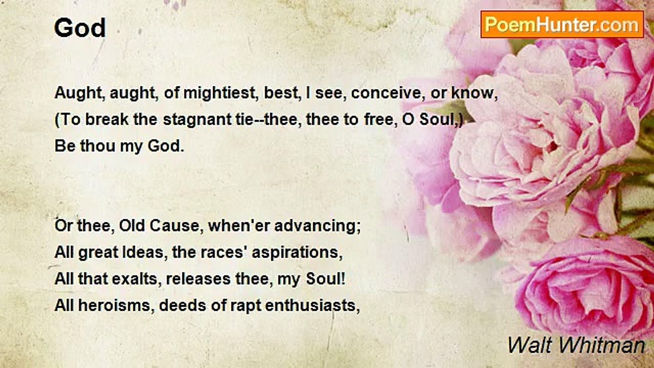 Walt Whitman - God