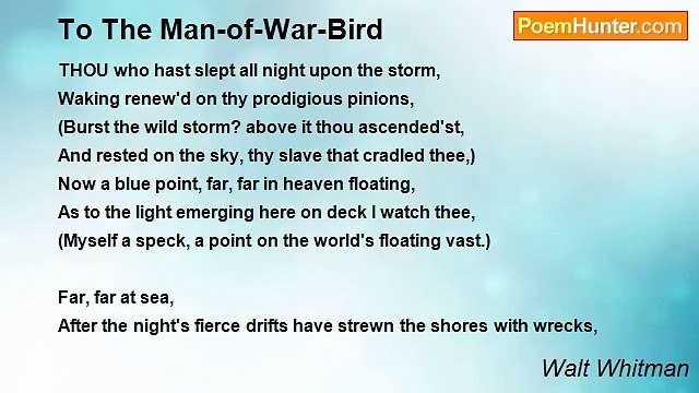 Walt Whitman - To The Man-of-War-Bird