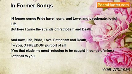 Walt Whitman - In Former Songs