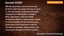 Elizabeth Barrett Browning - Sonnet XXXIV