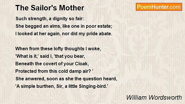 William Wordsworth - The Sailor's Mother