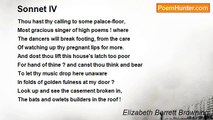 Elizabeth Barrett Browning - Sonnet IV